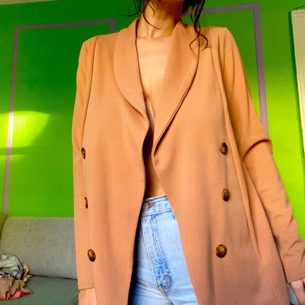 Nude pink relaxed blazer
